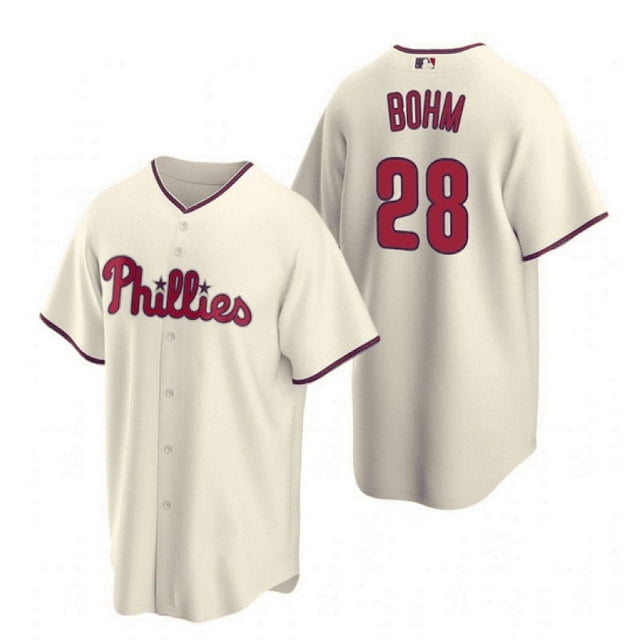 Uniformes de Baseball pour Hommes Philadelphia_Phillies No.28 Alec Bohm Maillot Réplique Bleu Fans Chemise d'Allée_wl