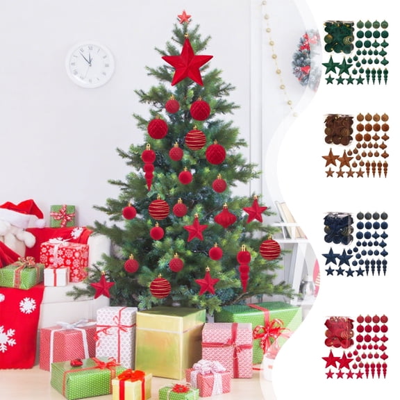 Xuniizn Christmas Ornaments 42Pcs Christmas Ball Ornaments with Strings, 2.4"Shatterproof Christmas Bulbs, Hanging Decorations for Xmas Tree, Holiday, Wedding, Party, Blue