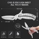 thumbnail image 4 of Tijeras de cocina para aves, tijeras de cocina resistentes con borde dentado, tijeras de cocina desmontables con resorte, acero inoxidable multiusos afilado para cortar pollo, pescado, huesos y carne, 4 of 4