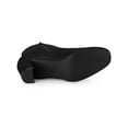 thumbnail image 5 of BLISSFUL STEP Women's Round Toe Block High Heel Ankle Boots Black 6, 5 of 8