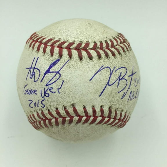 Kris Bryant 2015 ROY  Anthony Rizzo Signed Game Used Baseball MLB Authenticated