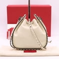 thumbnail image 2 of Pre-Owned Valentino Rockstud Leather Small Bucket Shoulder Bag PW2B0178BOL, 2-way shoulder bag..., 2 of 13