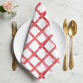 thumbnail image 2 of Red Buffalo Plaid Cloth Napkins, Farmhouse Check Stripes Retro Geometric Washable and Reusable Dinner Napkins Set of 8, Table Napkin for Kitchen Party Birthday Wedding Hotel Housewarming 20"x20", 2 of 9