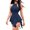 Dark Blue, variant on Puntoco Clearance Women'S Zippe Solid Irregular Sleeveless Jumpsuit Shorts Romper Bodysuit Dark Blue S(S)