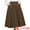 Brown, variant on DARING DIVA Women's High Waist A Line Midi Casual Work Skirts with Pockets L Brown