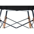 thumbnail image 5 of LeisureMod Dover Round Wooden Top Dining Table with Natural Wood Eiffel Base-Color:Transparent Black, 5 of 6