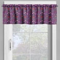 thumbnail image 2 of Ambesonne Periwinkle Window Valance, Various Spring Flowers, 54" X 12", Dark Mauve Multicolor, 2 of 5