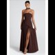 thumbnail image 5 of Vestido Tubo con Hombros Descubiertos y Diseño Lateral para Mujer, Ideal para Salir. Vestido Informal y Elegante. Marrón Oscuro L, 5 of 8