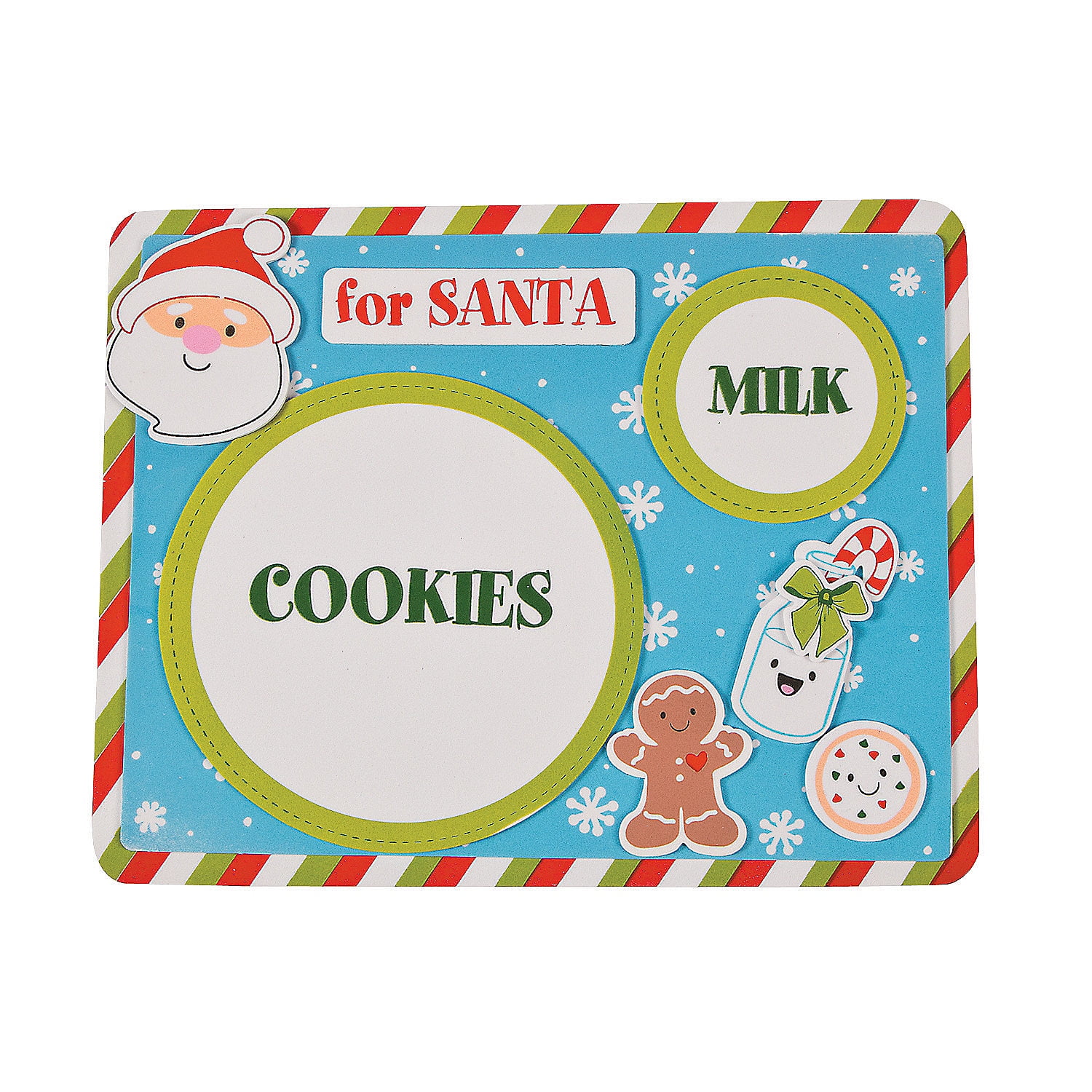 Fun Express Milk And Cookies For Santa Foam Placemat for Christmas