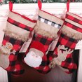 thumbnail image 4 of Yuarrent Calcetines navideños con cuerda colgante muñeco de nieve Santa Festival dulces bolsas de regalo elementos de punto árbol colgante pared puerta Kits de decoración para fiestas Alce Yuarrent HA069862-03, 4 of 6