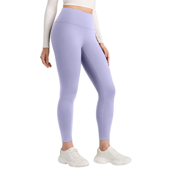 HKYNLAG Leggings for Women High Waisted Yoga Pants Stretch Casual Fitness Workout Running Trousers Light Purple S