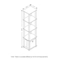 thumbnail image 2 of Furinno TURN-N-TUBE Book Shelf, 5-Tier Square Open Frame Display Shelf, Corner Storage Shelves with Storage Bin, Shelving Unit, for Organization and Storage, Living Room, Garage, Home Office, Black, 2 of 2