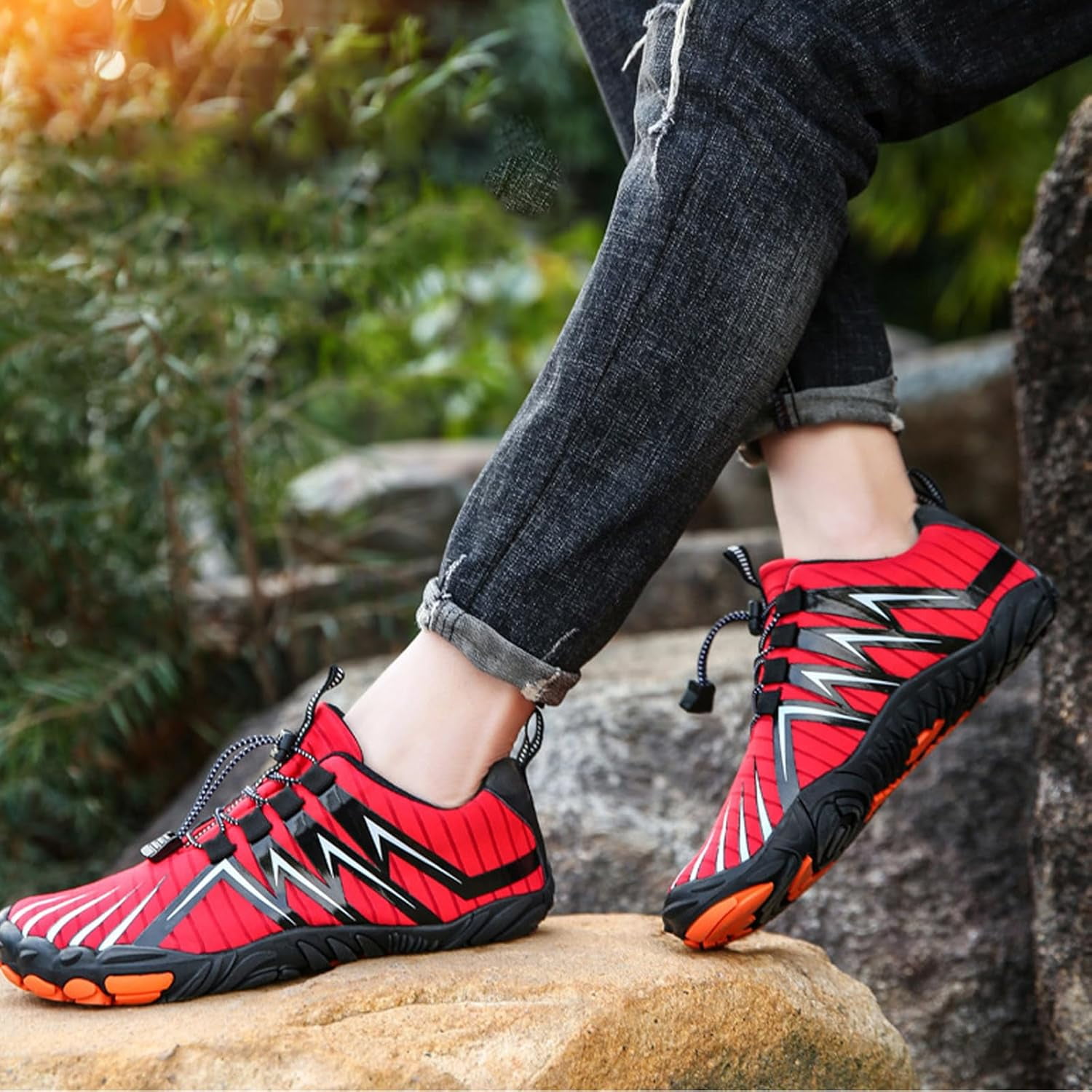 Barefoot Shoes for Men & Women - Waterproof Grounding Trail Runners, Wide Toe Box Non-Slip for Hiking Yoga Outdoor Activities