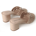 thumbnail image 4 of J. Adams Nori Mules for Women - Dressy Slip On Comfortable and Stylish Interlocking Straps Block Chunky Heeled Sandals, 4 of 7