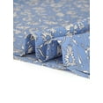 thumbnail image 6 of Unique Bargains Junior's Floral V Neck Tiered Button Down Summer Blouse Blue S, 6 of 6