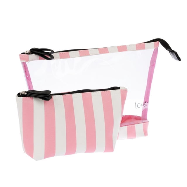 Set de 2 Cosmetiqueras Lover 9507-2 Rosa