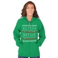 thumbnail image 3 of Ugly Christmas Lights Lets Get Lit Zip Up Hoodie Men's Women's Brisco Brands M, 3 of 5