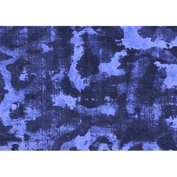 Ahgly Company Indoor Rectangle Abstract Blue Modern Area Rugs, 2' x 4'