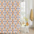 thumbnail image 4 of Fabric Shower Curtain, Handdrawn Flower Overlay Art Pattern Shower Curtains with 12 Hooks Waterproof Machine Washable Bath Curtains for Bathroom,54 x 78in, 4 of 6
