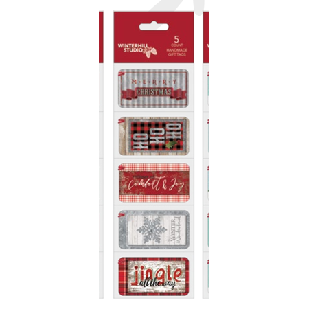 Winterhill Studio 2Pack 5 Count Handmade Gift Tags - - Merry Christmas