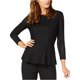 thumbnail image 2 of Blusa Peplum de Encaje Anne Klein para Mujer Negro X-Large Peplo, 2 of 2