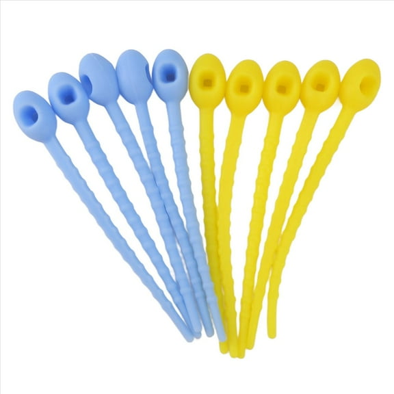 10PCS Food Grade Silicone Bag Ties Cable Management Zip Tie Twist All-Purpose Multi-Use Bag Clip Bread Tie Food Saver
