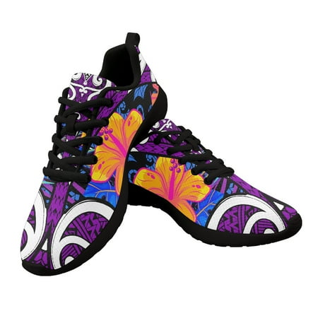 

Running Shoes Fashion Polynesian Hibiscus Breathable Outdoor Men Sport Lightweight Sneakers Women Comfortable Athletic Footwear