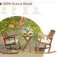 thumbnail image 6 of Zimtown Acacia Wood Rocking Chair for Outdoor and Indoor, Wooden Rocker w/ Cushion for Patio Garden Deck Poolside, Teak Color, 6 of 9