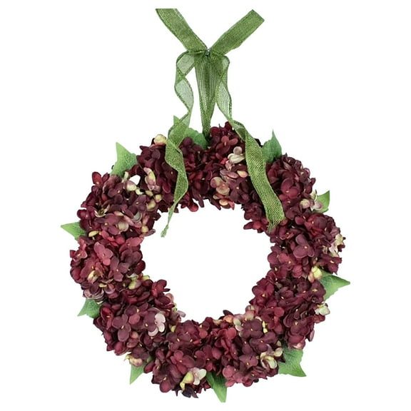Tyeign Thanksgiving Hydrangea Wreath 16 Inch, Colorful Autumn Flower Door Hanger for Front Door Wall, Artificial Fall Garland for Home Porch Window Decor, 1 Wreath