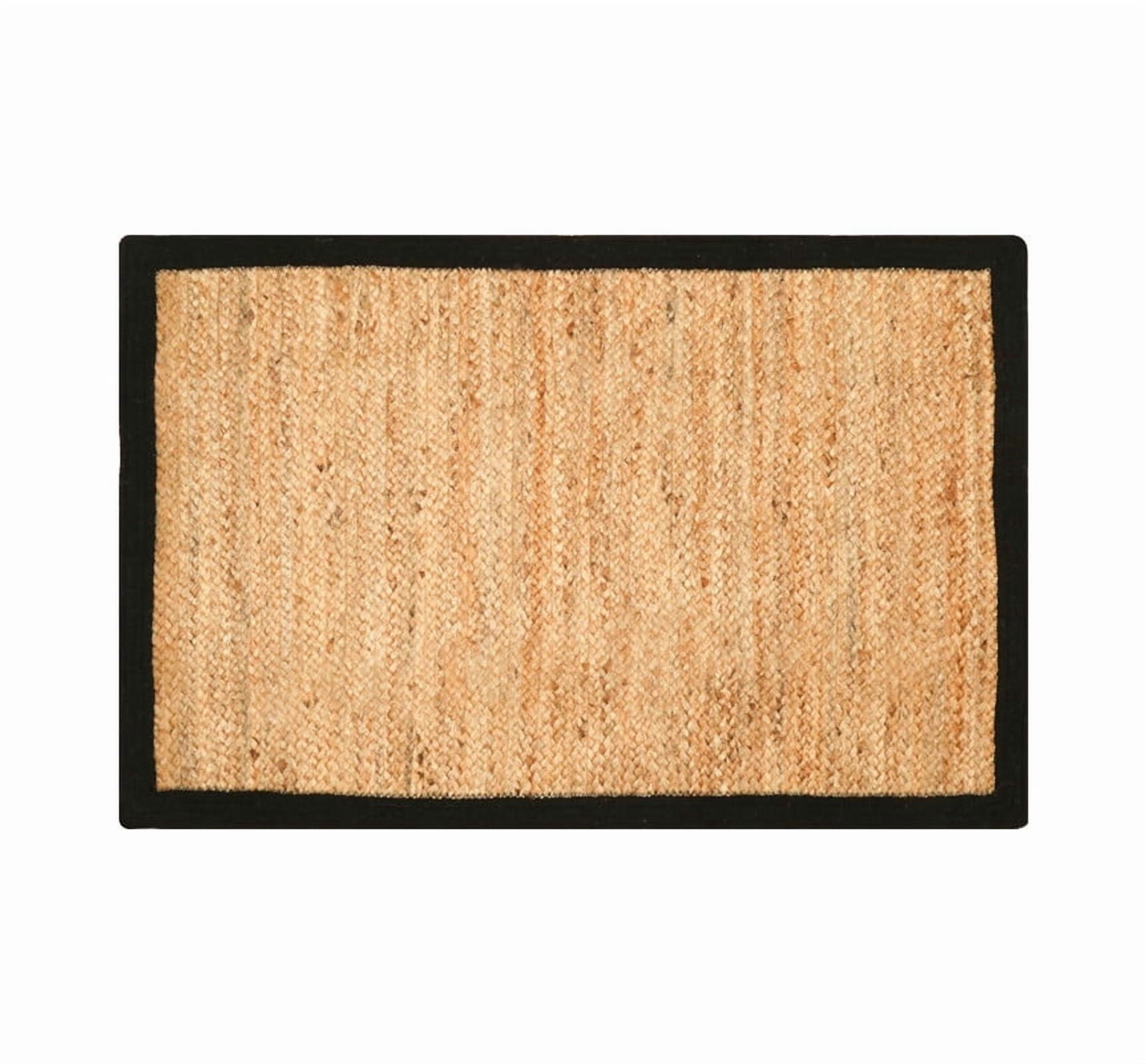 Handwoven Jute Braided Area Rug Rectangular Rustic Reversible Carpet for Living Room Bedroom_2'X5'
