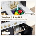 thumbnail image 3 of OLAKIDS Play Kitchen with Real Lights Sounds, Dishwasher, Coffee Machine, Wooden Pretend Cooking Toys with 17 Accessories for Boys Girls Ages 3+, 3 of 8