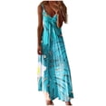 thumbnail image 1 of Fankiway Robe Longue Décontractée Sans Manches à Col en V à Rayures Imprimées, Robe de Plage pour Femmes Grande Taille, 1 of 4
