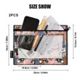 thumbnail image 3 of Dailycode 2 Pack Pencil Pouch for 3 Ring Binder Smooth Zipper Folders with Pockets Clear Window Pencil Case, Vintage Anime Collage Sundays, 3 of 5