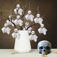 thumbnail image 6 of BNNG Halloween Ghost Hanging Ornaments, 3 Inch Small Hanging Ghosts Tree Ornaments, Farmhouse Rustic Cloth Ghosts Hanging Decoration for Haunted House Party Yard Tree Decor, 6 of 7