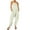White, variant on QIJUNTUO ​Women's Sleeveless Jumpsuit Romper With V Neckline Spaghetti Strap Overalls Long Pants Two Pockets Casual Summer Wear​ Dark Blue