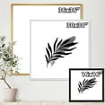 thumbnail image 4 of Designart 'Abstract Black Tropical Leaf I' Modern Framed Canvas Wall Art Print, 4 of 5