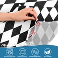thumbnail image 3 of Yayeee Kitchen Curtains Tier Pair Light Filtering 27"x36" Rod Pocket Short Cafe Window Panel, Black and White Geometric, 3 of 7