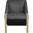 thumbnail image 3 of Meridian Furniture Chaise d'Appoint en Velours Rivet Gris, 3 of 6
