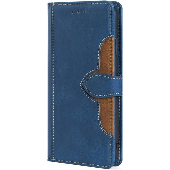 Flip Wallet Bracket Vintage Leather Phone Case for Samsung Galaxy A05, Card Holder, Stand, Color Block Back Cover, Full Protective Shell