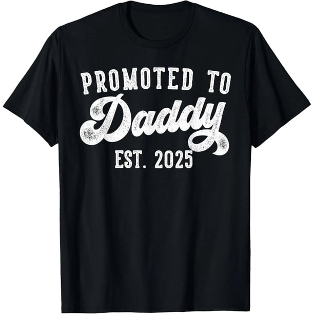 Camiseta para Papá "Promovido a Papá 2025" - Regalo para Nuevos Papás