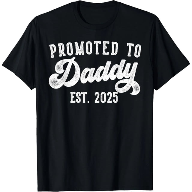 Camiseta para Papá "Promovido a Papá 2025" - Regalo para Nuevos Papás