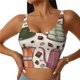 thumbnail image 1 of Balery Vintage Coffee Sujetadores deportivos con espalda cruzada para mujer, acolchados, sin costuras, de alto impacto, ideales para yoga, gimnasio, entrenamiento y fitness.-, 1 of 8