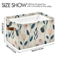 thumbnail image 3 of 2 Pack Storage Bins with Handle Fabric Organizer Basket Foldable Box Abstract Pastel Floral Flower 14.2x10.2x8.3, 3 of 8