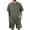 Green, variant on Domuza Summer Outfits 2 Piece for Men Casual Short Sleeve Crew Neck Solid T Shirts and Athletic Jogging Shorts Set Lightweight Comfortable Beach Clothes Black M
