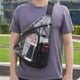 thumbnail image 4 of Bolso bandolera de PVC transparente - Mochila cruzada transparente aprobada por el estadio Mochila informal multiusos, 4 of 5
