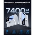 thumbnail image 3 of Rechargeable Battery Pack for PS5 Controller, LED Display 7400mWh Battery Extender for PlayStation 5 DualSense Controller, Play and Charge Kit for ps5 Accessories, 3 of 7