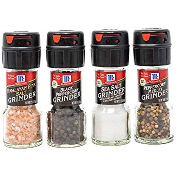 Mccormick Salt & Pepper Grinder Variety Pack (Himalayan Pink Salt, Sea