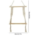 thumbnail image 1 of VerPetridure Cotton Rope Decorative Rack Wall Wooden Frame Crafts Display Rack, 1 of 2
