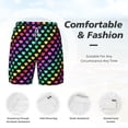 thumbnail image 3 of Balery Rainbow Hearts Mens Swim Trunks Swim Shorts for Men Quick Dry Inseam Beach Shorts with Compression Liner Pocket-XX-Large, 3 of 9