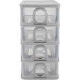 thumbnail image 1 of Desk Organizer Makeup Stationery Organizer Cosmetic Storage Organizer for Bedroom Grey Plastic Storage 1Pcs, 1 of 4